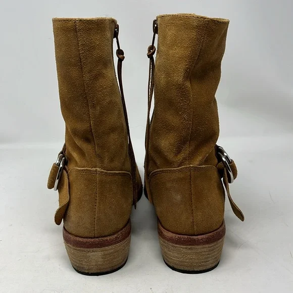 FREE PEOPLE VIENNA ANKLE BOOT CAMEL COLOR SUEDE EU 40 FITS LIKE 8.5 LIKE NEW - Picture 8 of 14